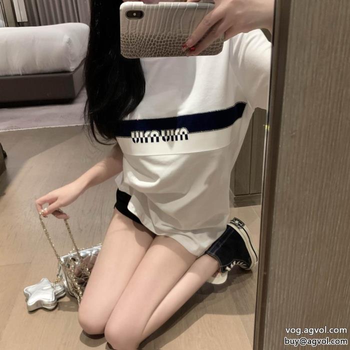 MIUMIU通販 ブランド半袖Tシャツ2024年夏最新作VIPセールで破格_0_2