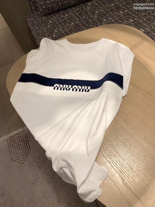MIUMIU通販 ブランド半袖Tシャツ2024年夏最新作VIPセールで破格_0_3