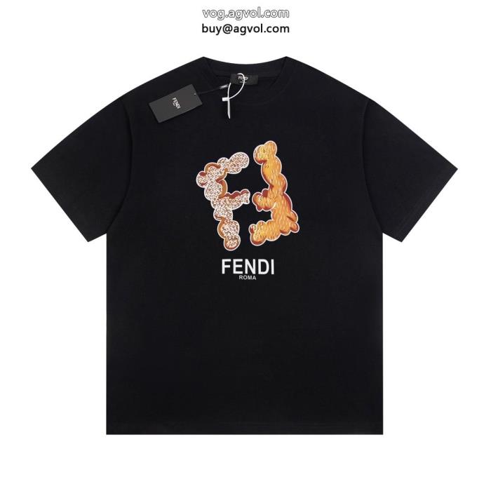 FENDIブランド コピー 販売大人着用可個性的な2024のコーディネート半袖Tシャツ_0_1