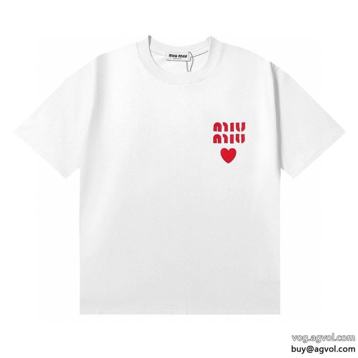 MIUMIU希少限定センス抜群ブランド コピー 優良半袖Tシャツ_0_5