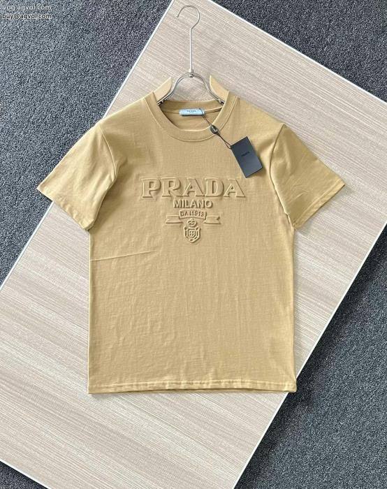 在庫あり即発季節感をプラス人気商品半袖TシャツPRADA偽物 通販 _0_0