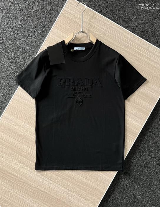 在庫あり即発季節感をプラス人気商品半袖TシャツPRADA偽物 通販 _0_1