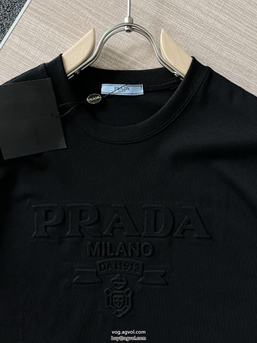 在庫あり即発季節感をプラス人気商品半袖TシャツPRADA偽物 通販 _0_4