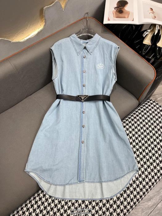 ブランド コピー 販売 人気急上昇中あえて透かすスタイルPRADAワンピース_0_4
