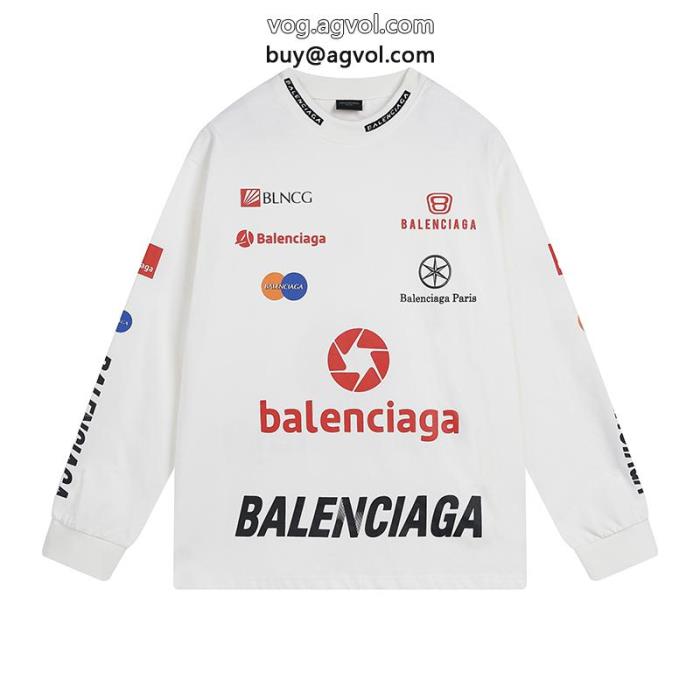 コピー 通販男女兼用らしいシルエットカッコカワイイbalenciaga長袖Tシャツ_0_0