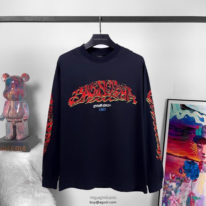 上質な素材232024バレンシアガコピー 商品 ブランド長袖Tシャツ_0_0