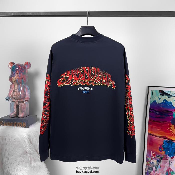 上質な素材232024バレンシアガコピー 商品 ブランド長袖Tシャツ_0_1