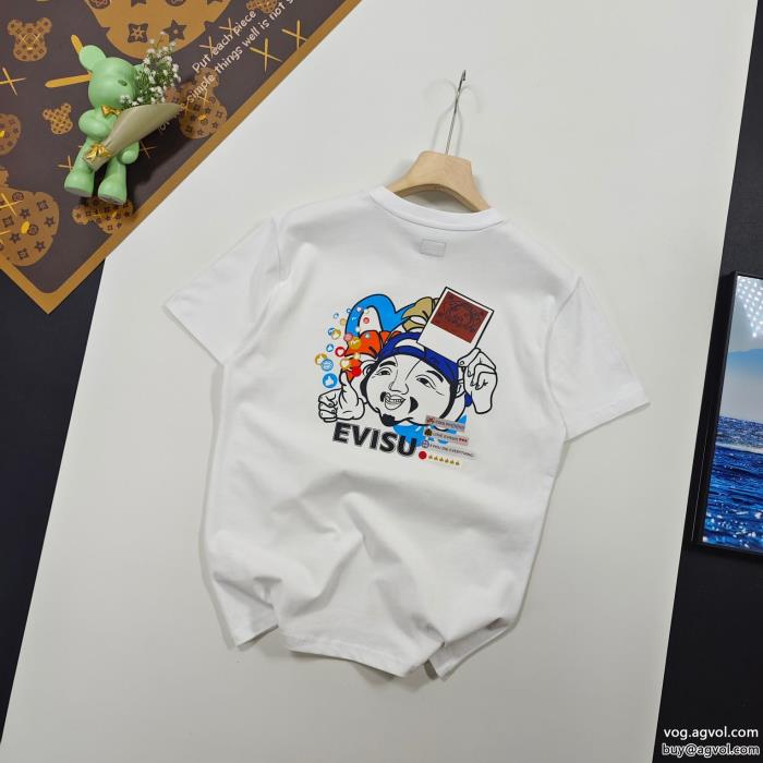 憧れブランド大人気アイテムスーパー コピー 通販 優良EVISU半袖Tシャツ_0_0