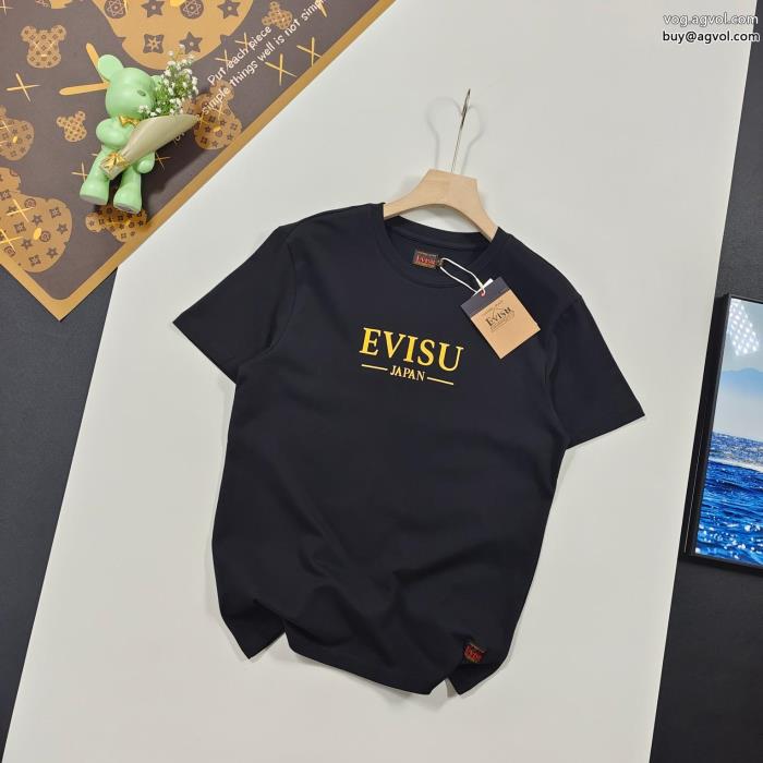 半袖Tシャツ偽 ブランド ロゴが素敵通勤の定番エヴィス_0_0