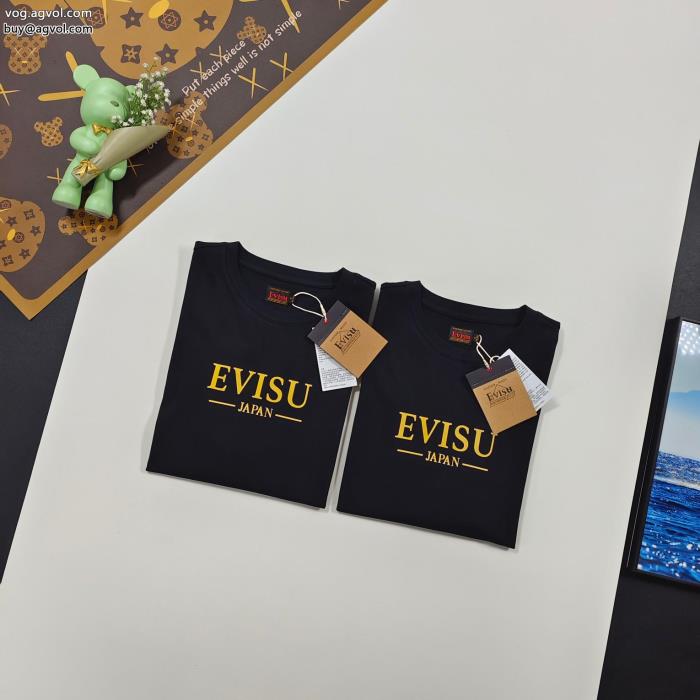 半袖Tシャツ偽 ブランド ロゴが素敵通勤の定番エヴィス_0_3