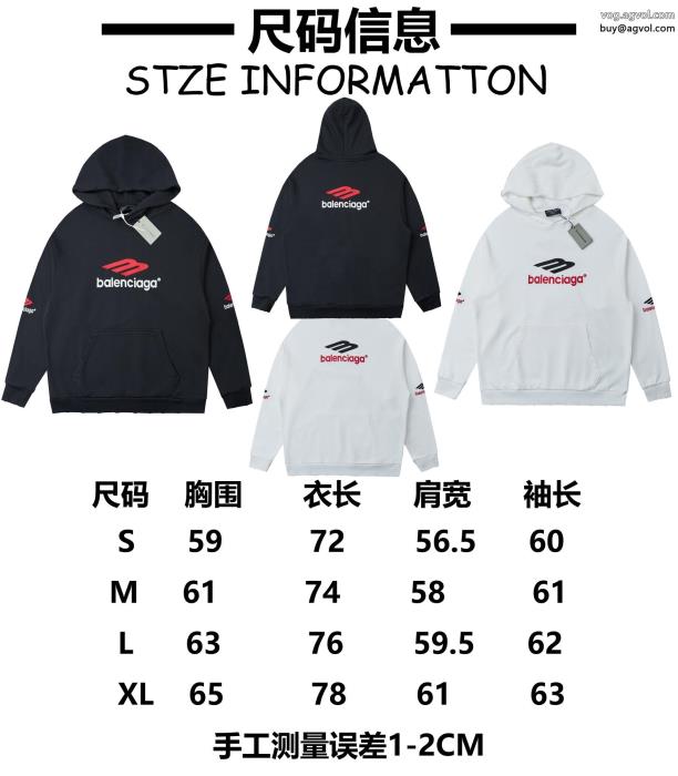 balenciaga限定版プリント2024トレンドブランド 通販パーカー_0_5