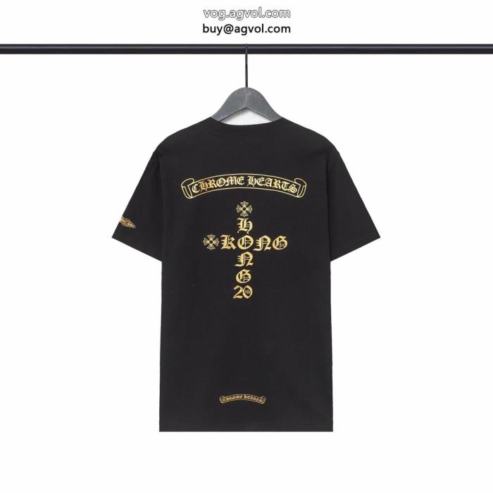 コピー 通販CHROME HEARTS格好良い日本未上陸のブランド半袖Tシャツ_0_3