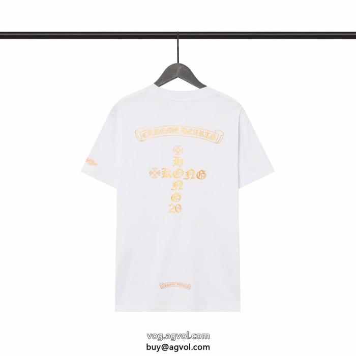 コピー 通販CHROME HEARTS格好良い日本未上陸のブランド半袖Tシャツ_0_4