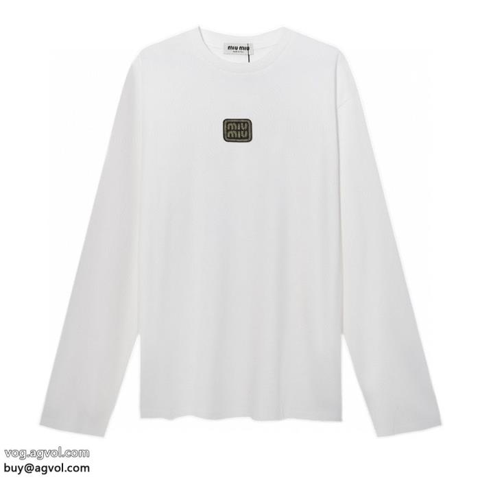 ブランド スーパー コピー最新ランキングTOP著名人の着用長袖TシャツMIUMIU_0_3
