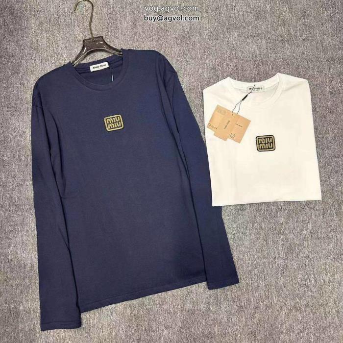 ブランド スーパー コピー最新ランキングTOP著名人の着用長袖TシャツMIUMIU_0_4