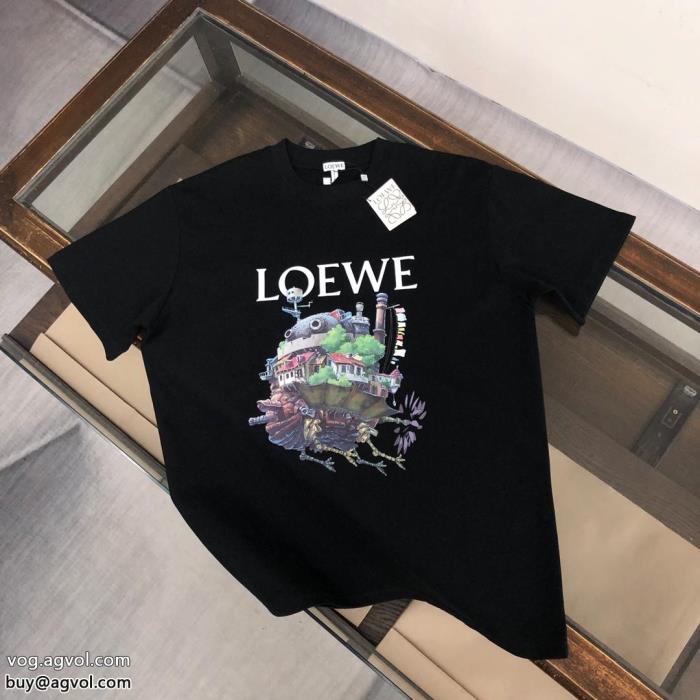 LOEWEブランド コピー  抜け感のある夏着物オフィスファッション半袖Tシャツ_0_2