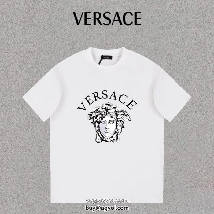 雑誌掲載大胆なカジュアルダウン激安 ブランドヴェルサーチ半袖Tシャツ_0_0