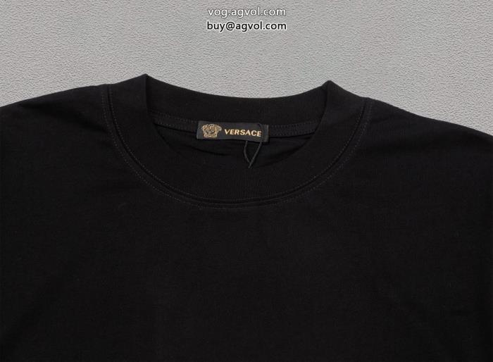 雑誌掲載大胆なカジュアルダウン激安 ブランドヴェルサーチ半袖Tシャツ_0_4