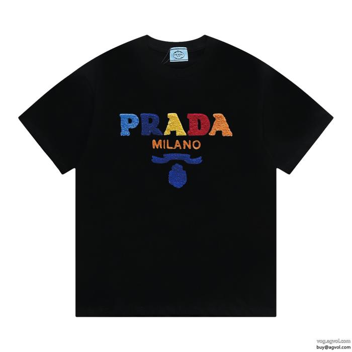 コピー ブランド 販売PRADA韓国ファッション着心地良く半袖Tシャツ_0_0