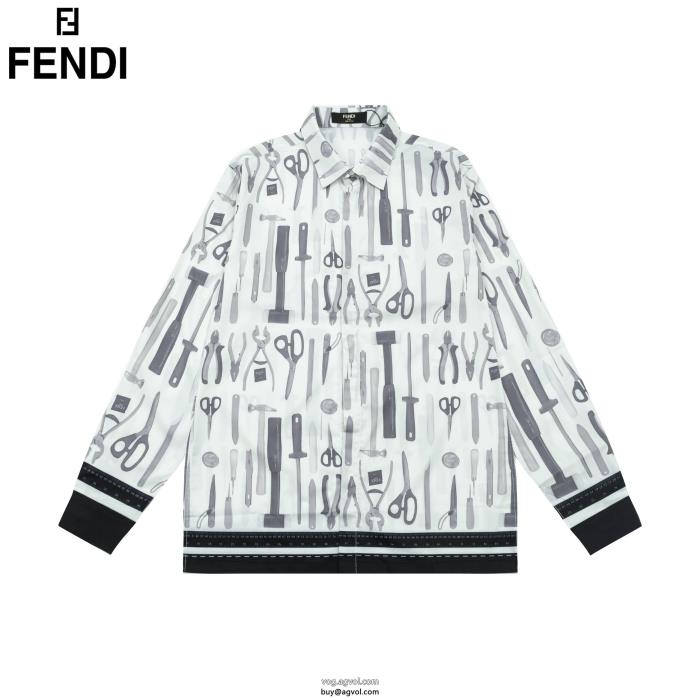 上質な素材速達便発送長袖シャツスーパー コピー 品FENDI_0_1