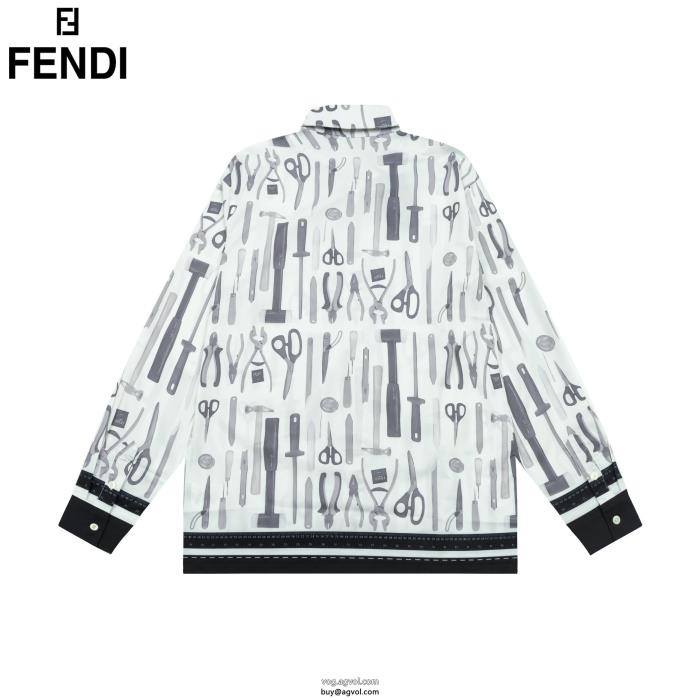 上質な素材速達便発送長袖シャツスーパー コピー 品FENDI_0_2