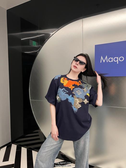 今っぽいトレンド完売必至半袖Tシャツ偽物 ブランド 販売LOUIS VUITTON_0_2