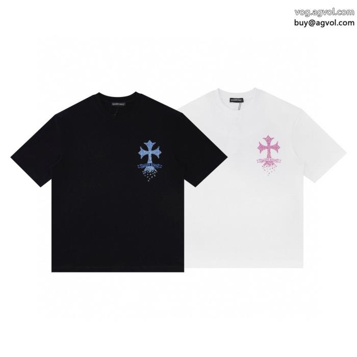 ブランド 偽物 通販カワイイ雰囲気2024最新作CHROME HEARTS半袖Tシャツ_0_0