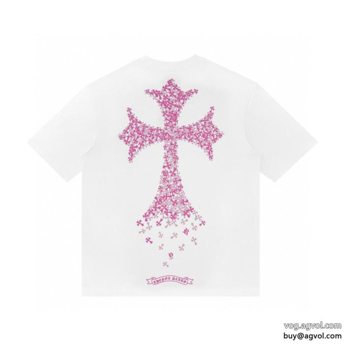 ブランド 偽物 通販カワイイ雰囲気2024最新作CHROME HEARTS半袖Tシャツ_0_1