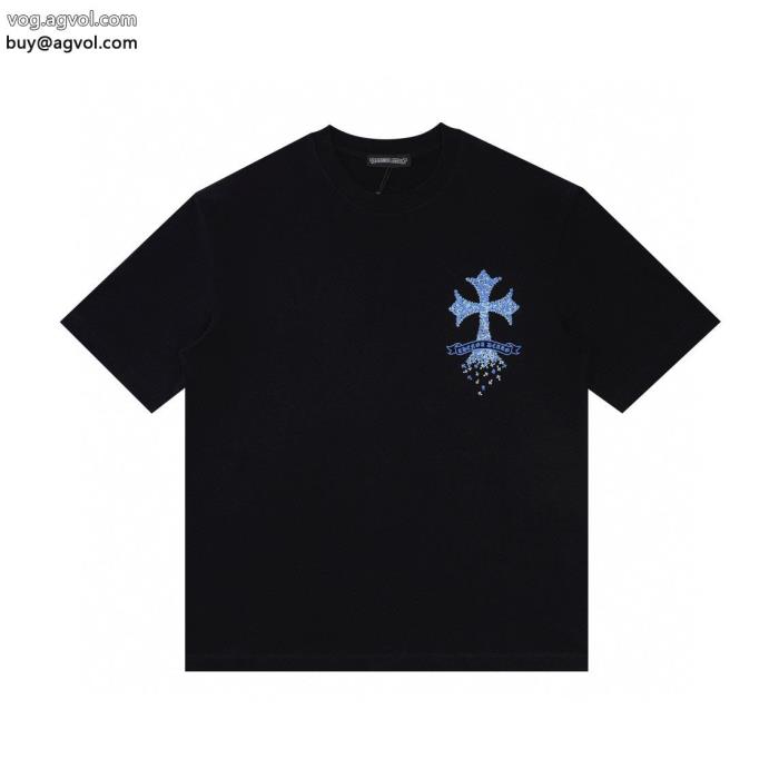 ブランド 偽物 通販カワイイ雰囲気2024最新作CHROME HEARTS半袖Tシャツ_0_2