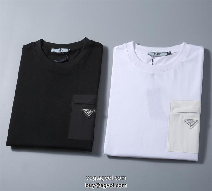 PRADAブランド コピー 優良流行の最前線完売続出半袖Tシャツ_0_1