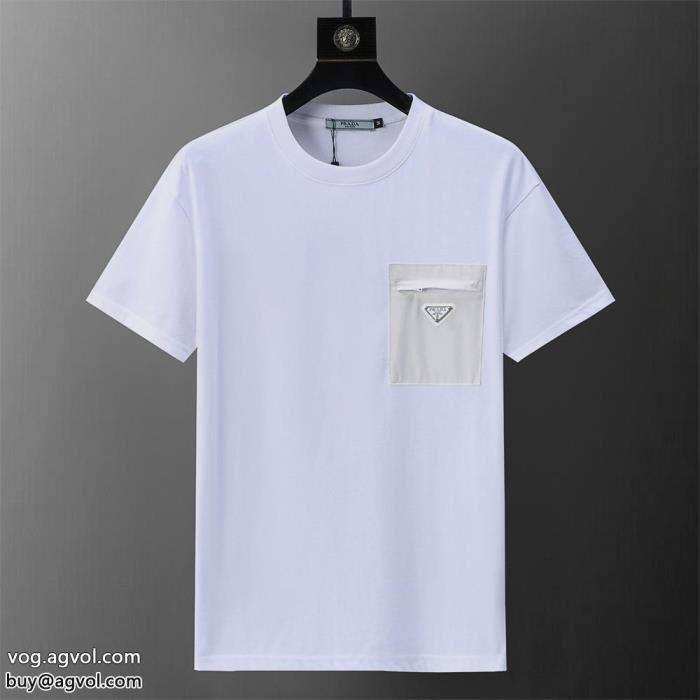 PRADAブランド コピー 優良流行の最前線完売続出半袖Tシャツ_0_0