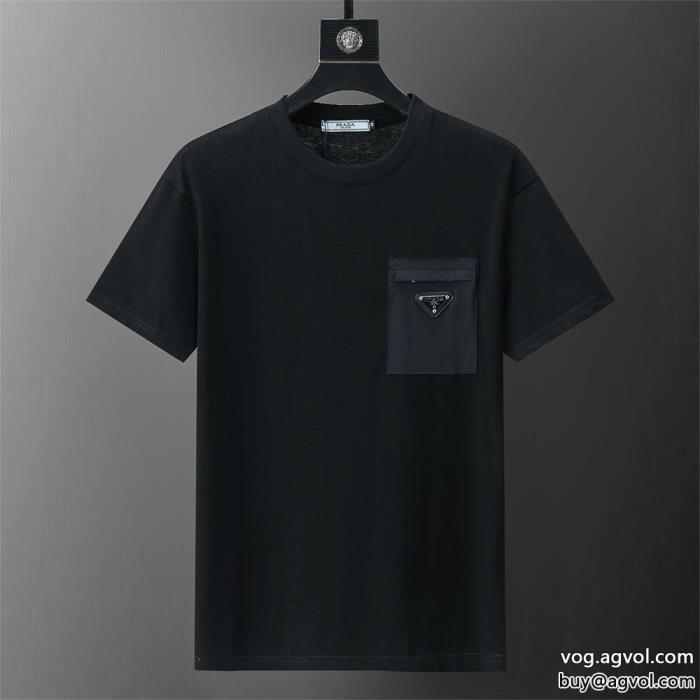 PRADAブランド コピー 優良流行の最前線完売続出半袖Tシャツ_0_2