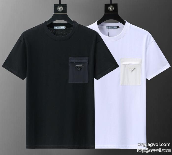 PRADAブランド コピー 優良流行の最前線完売続出半袖Tシャツ_0_3