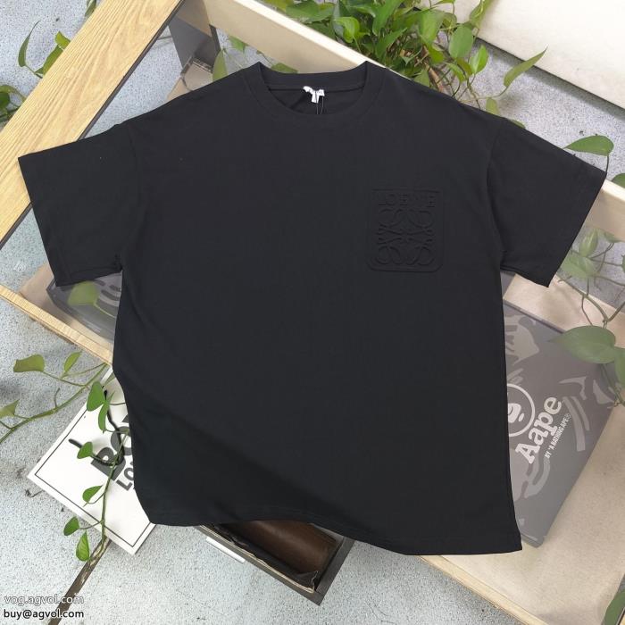 新色入荷ユニセックススタイル半袖Tシャツブランド フェイクLOEWE_0_2