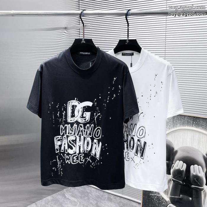 コピー 品 販売Dolce&Gabbana王道コンビ2024年春限定 永遠の定番半袖Tシャツ_0_1
