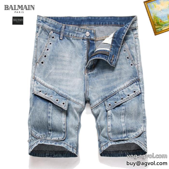 2024限定新作スタイルアップ効果偽 ブランド デニムパンツBALMAIN_0_2