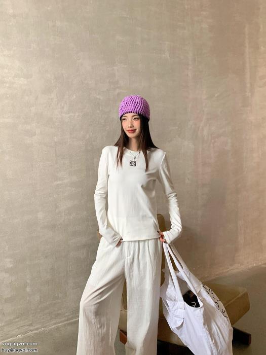 LOEWE長袖Tシャツブランド コピー希少限定23SS 異素材_0_4