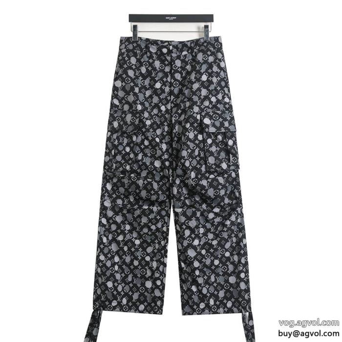 定番人気　薄手柔らか23SS 異素材LOUIS VUITTONスラックスコピー 商品 ブランド_0_0