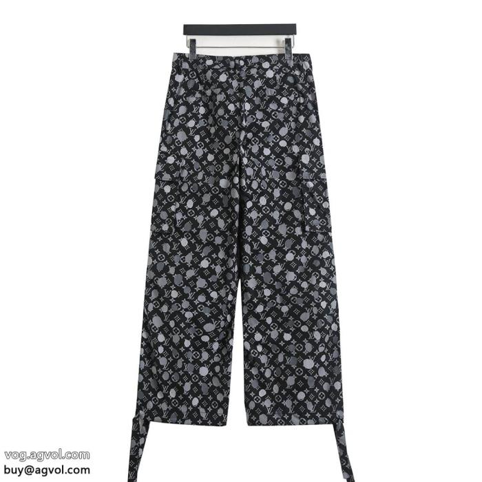 定番人気　薄手柔らか23SS 異素材LOUIS VUITTONスラックスコピー 商品 ブランド_0_1