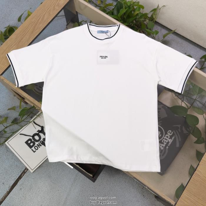 プラダ数量限定☆2024SS優しげ人気アイテム半袖Tシャツ偽 ブランド_0_0