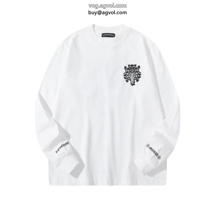 偽物 ブランド 激安2024爽やかな新作が流行り希少限定CHROME HEARTS長袖Tシャツ_1_1