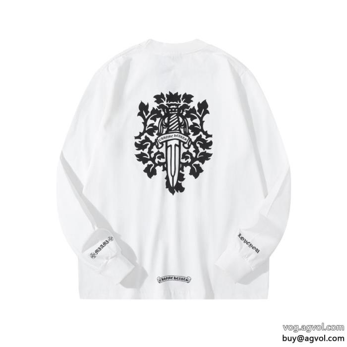 偽物 ブランド 激安2024爽やかな新作が流行り希少限定CHROME HEARTS長袖Tシャツ_1_2