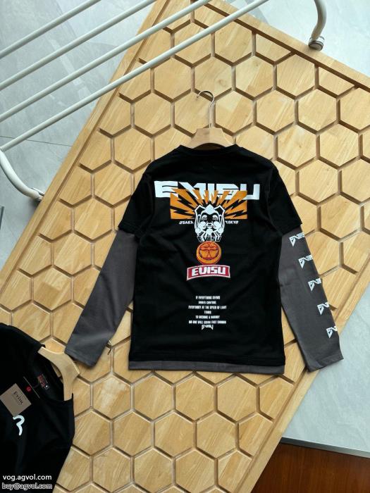 洗練された印象完売続出エヴィスブランド フェイク長袖Tシャツ_0_1