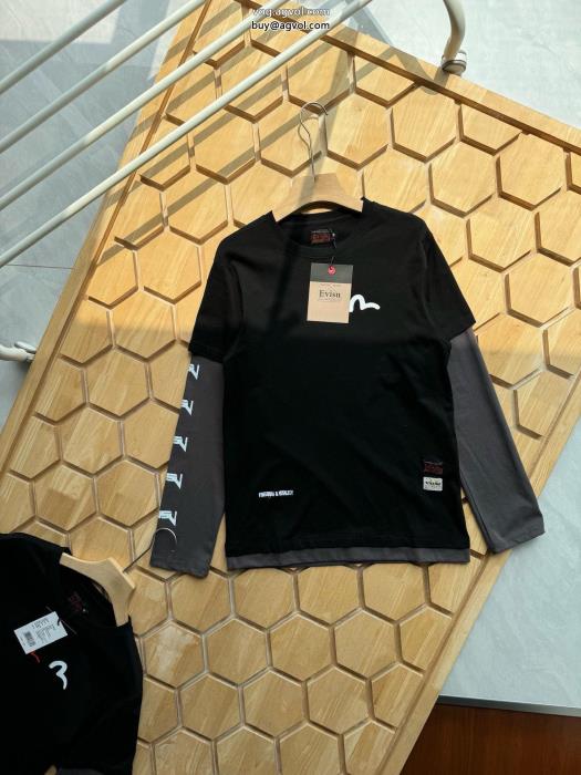 洗練された印象完売続出エヴィスブランド フェイク長袖Tシャツ_0_2
