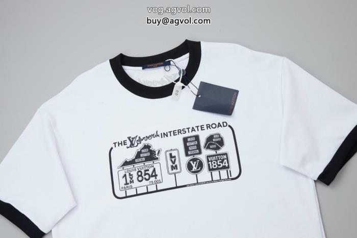 ルイ ヴィトン通販 ブランド半袖Tシャツ高級感ある優しい肌触り_0_0