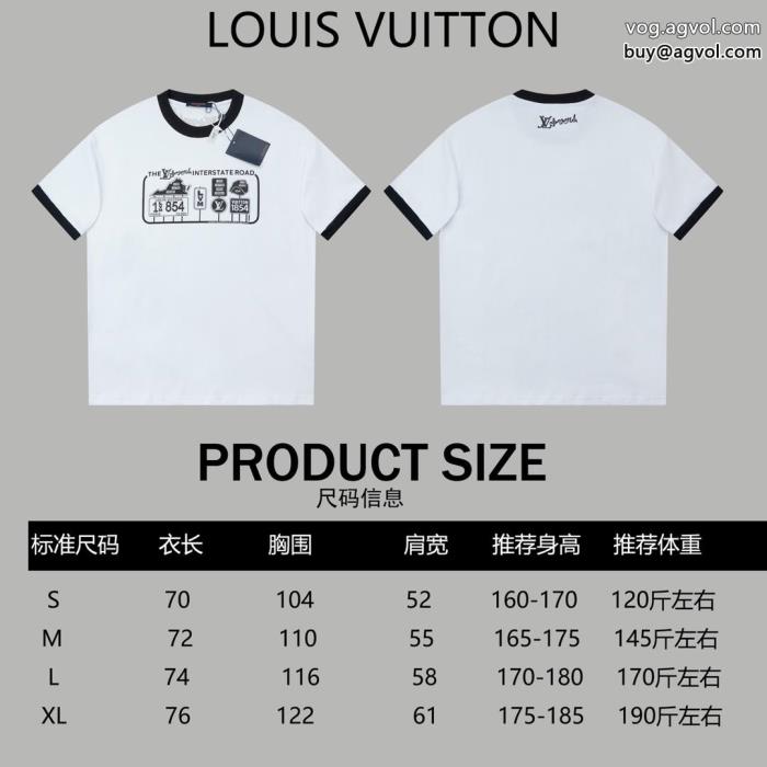 ルイ ヴィトン通販 ブランド半袖Tシャツ高級感ある優しい肌触り_0_2