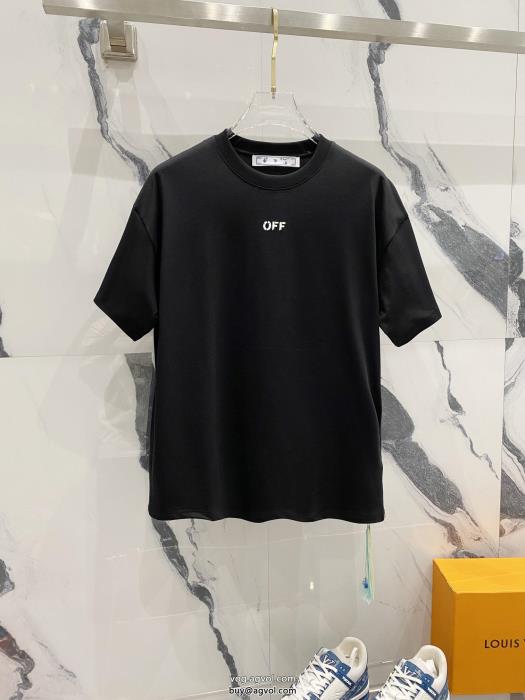 ブランド コピー 安心在庫希少爽やかな色合いOff-White半袖Tシャツ_0_0