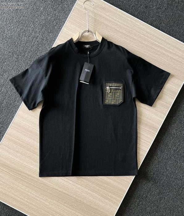 フェンディ半袖Tシャツブランド 品 激安 通販新しい斬新なスタイル23SS 異素材_0_1