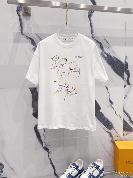 半袖Tシャツ偽物 ブランド ショップOff-White2024限定色や海外限定上品シックなお品_0_0