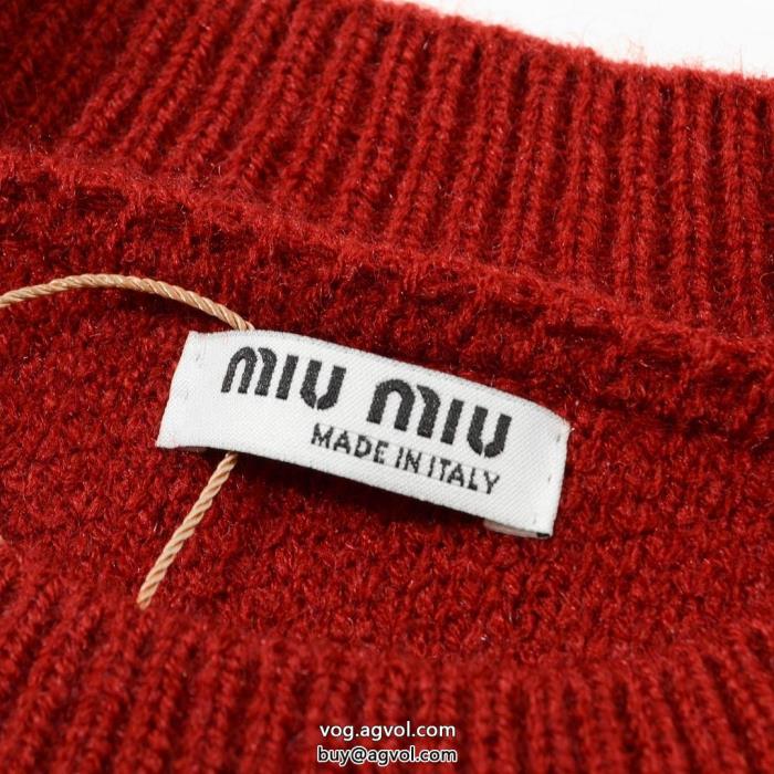 夏の大人カジュアル華やかな印象コピー ブランド 販売MIUMIUセーター_0_0
